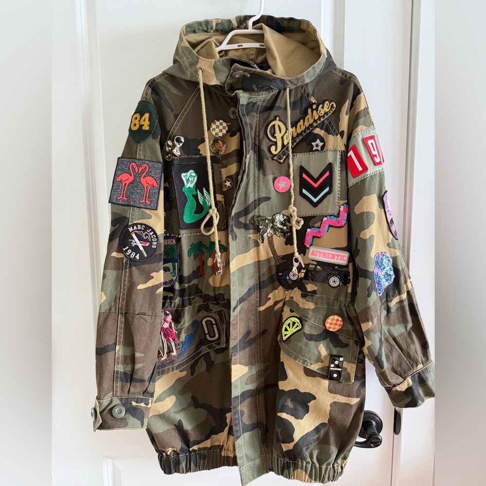 Tan and Camouflage Jacket